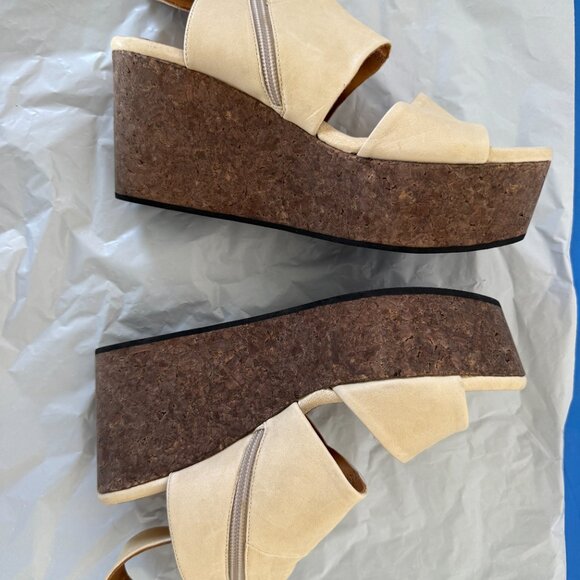 COCLICO Max Tan Platform Sandals with Wedge Heel - Picture 4 of 10